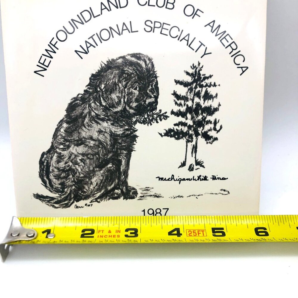 Vtg 1987 Newfoundland Club of America NCA National Specialty Ceramic Tile - Picture 4 of 7